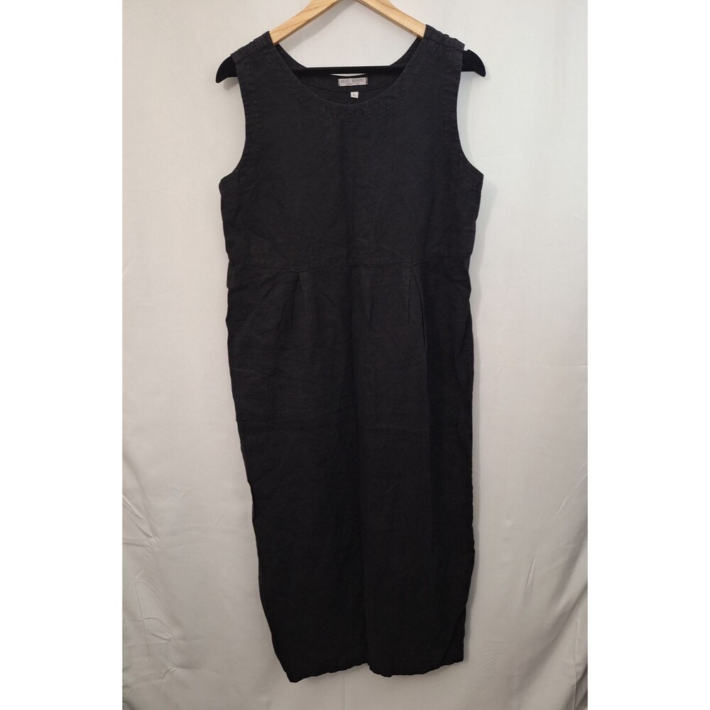 Russ Berens Women's 100% Linen Maxi Dress Sz Large Sleeveless Minimalist Resort